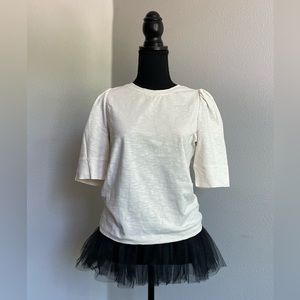 ME+EM short sleeve tee, ivory, Size 10 (US 6)